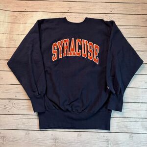 Vintage Syracuse Champion Made in U.S.A Reverse Weave Navy Blue Crewneck